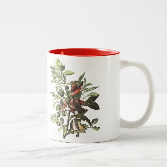 Audubon fågelmugg, slipad duva, 15 uns. Två-Tona Två-Tonad Mugg (Höger)