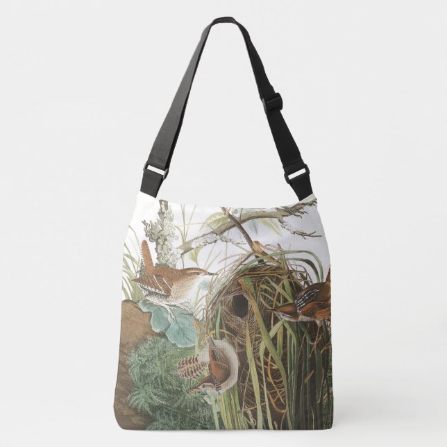 Audubon gärdsmygfåglar djurliv somdjur bygga bo axelväska (Framsida)