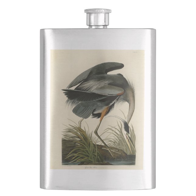 Audubon Great Blue Hägrar Marsh Fågel Fickplunta (Framsidan)