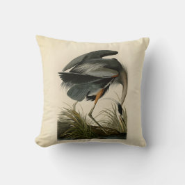 Audubon Great Blue Hägrar Marsh Fågel Kudde
