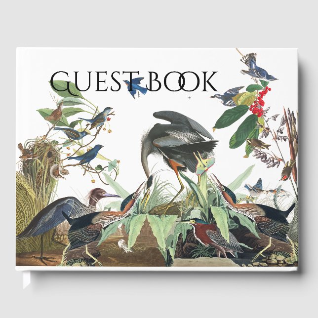 Audubon Heron Collage Birds Wildlife Guest Bok (Framsida)