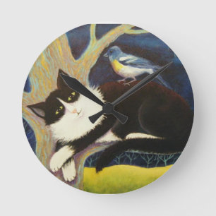 AUDUBON KATTEN RUND KLOCKA