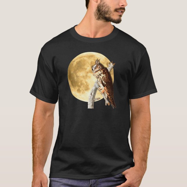 Audubon Lång-gå i ax ugglamåneskjortan Halloween Tee (Framsida)