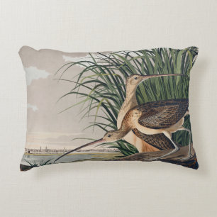 Audubon Long-Billed Curlew Bird Prydnadskudde