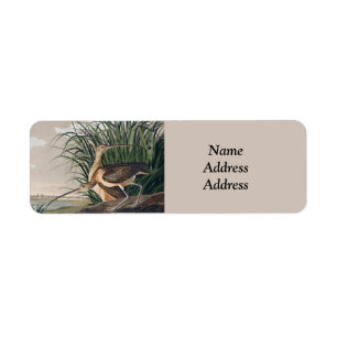 Audubon Long-Billed Curlew Bird Returadress Etikett