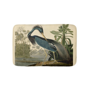 Audubon Louisiana Hägrar Fåglar Amerika Konst Badrumsmatta