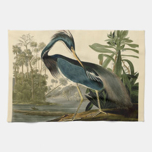 Audubon Louisiana Hägrar Fåglar Amerika Konst Kökshandduk