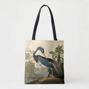 Audubon Louisiana Hägrar Fåglar Amerika Konst Tygkasse