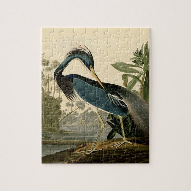 Audubon Louisiana Heron Birds America Art Pussel (Vertikal)