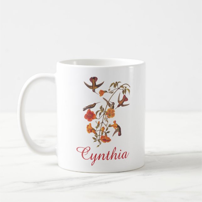 Audubon Mango Hummingbird i Gem Färg Kaffemugg (Vänster)