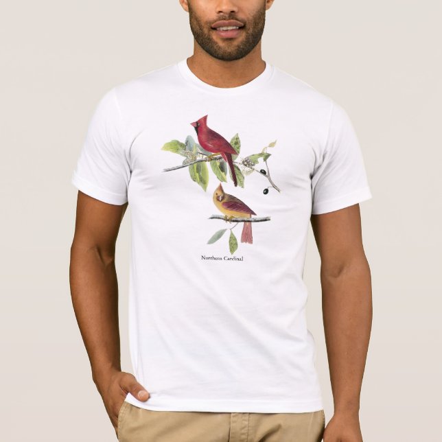 Audubon nordlig kardinal t shirt (Framsida)