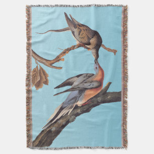 Audubon Pair Kissing Passenger Pigeons Filt