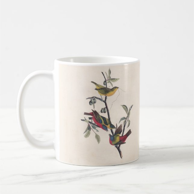 Audubon Pavisserligen Bunting Bird Wildlife Kaffemugg (Vänster)