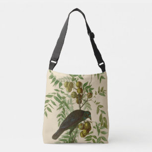 Audubon Purple Grackle Fågeltryck Vintage Botanisk Axelväska