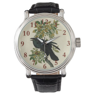 Audubon Raven Bird Classic Artwork Armbandsur