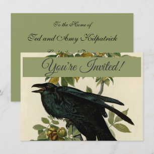 Audubon Raven Bird Classic Artwork Inbjudningar