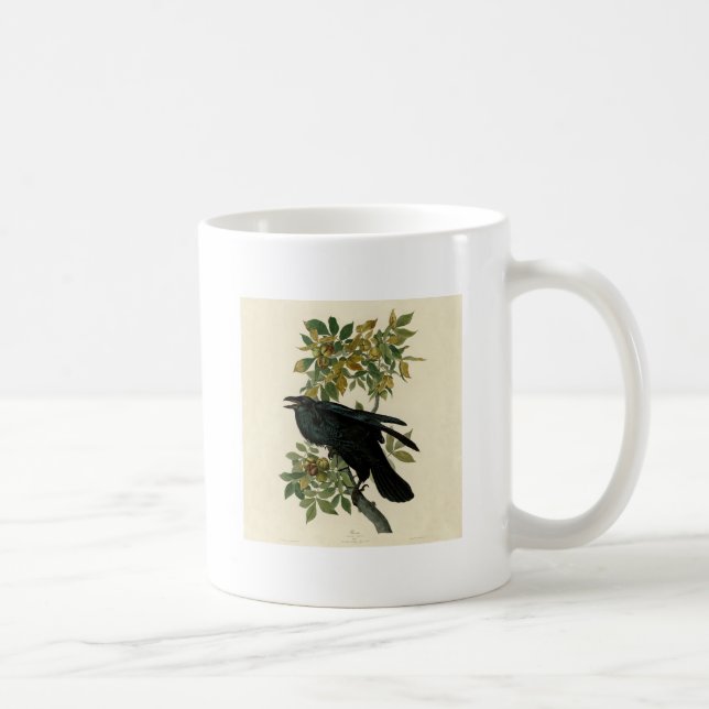 Audubon Raven Bird Classic Artwork Kaffemugg (Höger)