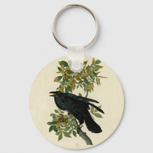Audubon Raven Bird Classic Artwork Nyckelring