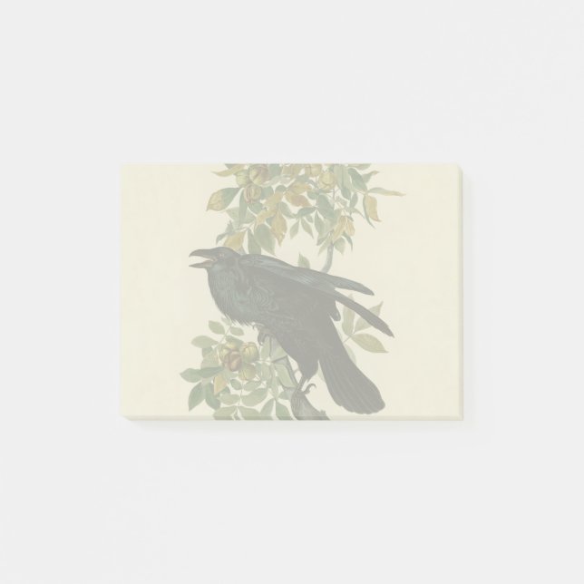 Audubon Raven Bird Classic Artwork Post-it Block (Framsida)