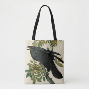 Audubon Raven Bird Classic Artwork Tygkasse