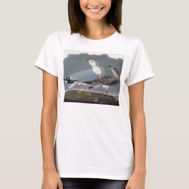 Audubon: Ring-Fakturerad fiskmås T-shirt (Framsida)