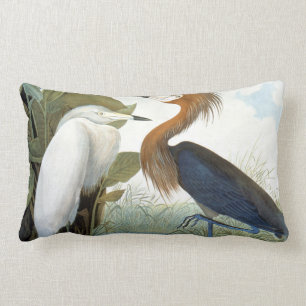 Audubon: Rödaktig Egret eller lilaHeron Lumbarkudde