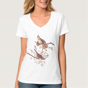 Audubon Sång Sparrow med regnig spider T Shirt