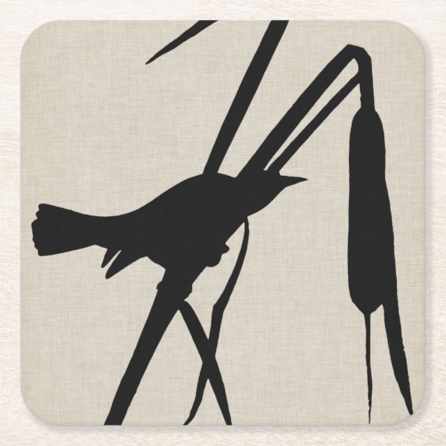Audubon Silhouette II Underlägg Papper Kvadrat (Framsidan)