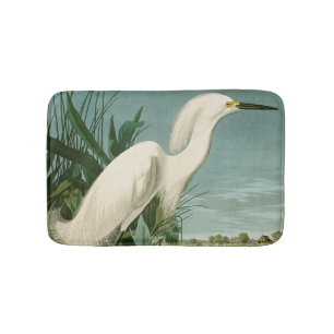 Audubon Snowy Heron White Egret Birding Badrumsmatta