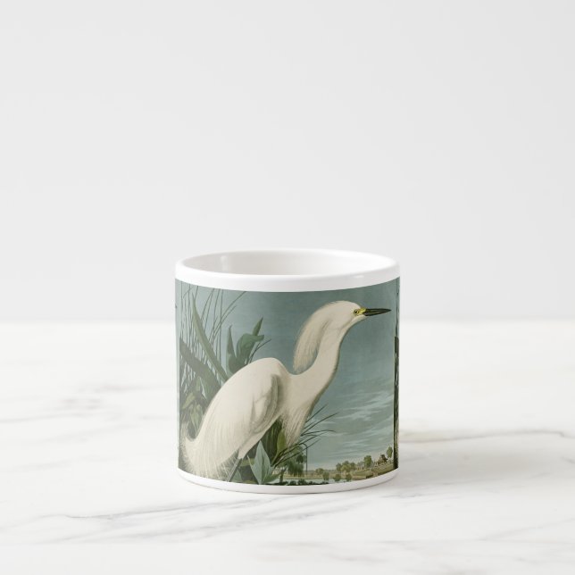 Audubon Snowy Heron White Egret Birding Espressomugg (Framsidan)