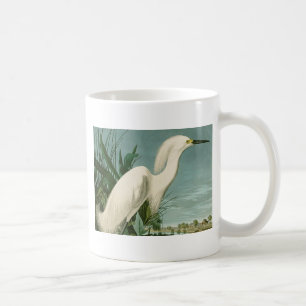 Audubon Snowy Heron White Egret Birding Kaffemugg