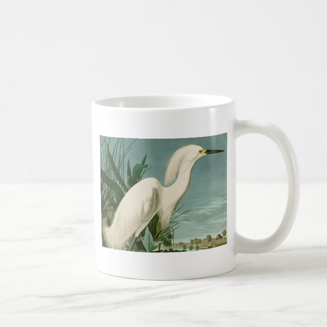 Audubon Snowy Heron White Egret Birding Kaffemugg (Höger)