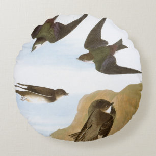Audubon: Svalor Rund Kudde