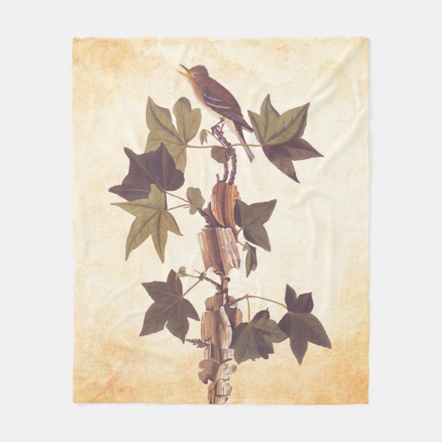 Audubon Traill's Flycatcher Songbird Fleecefilt (Framsidan)