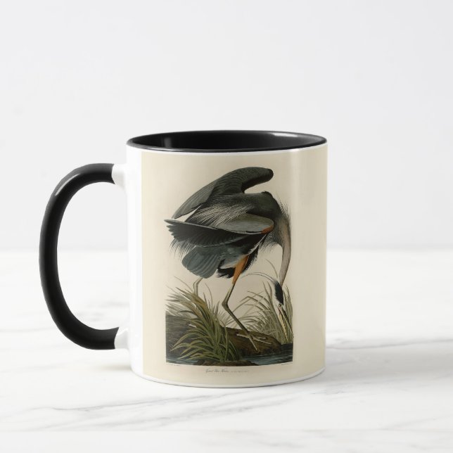Audubon Underbar Blue Heron Marsh Bird Mugg (Vänster)