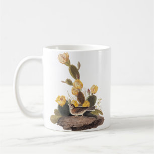 Audubon Vesper Sparrow och Prickly Pear Cactus Kaffemugg