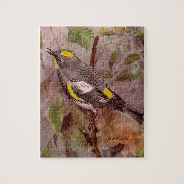 Audubon Warbler Painting av Louis Agassiz Fuertes Pussel (Vertikal)