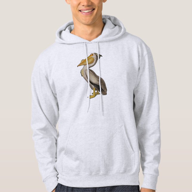 Audubon White Pelican Bird America Sweatshirt Med Luva (Framsida)