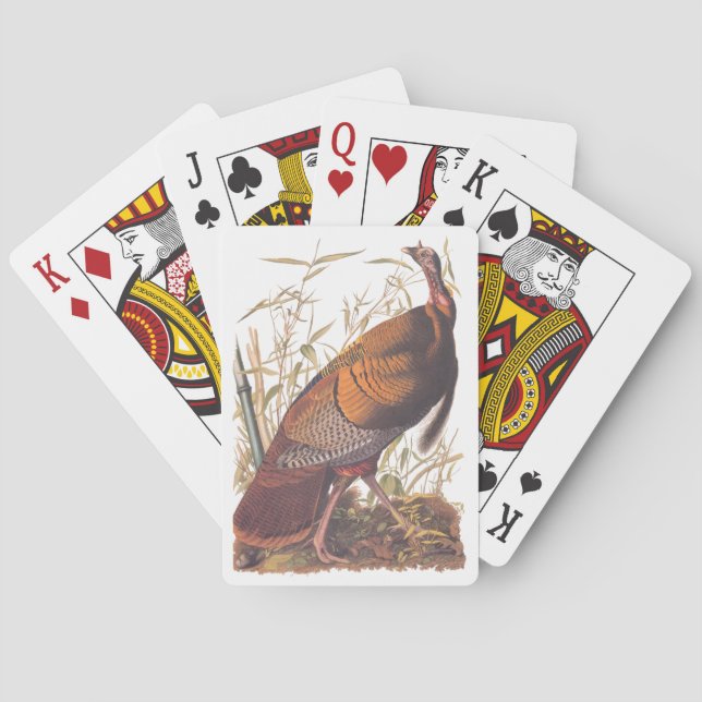 Audubon's Birds of America Vild Turkey Autumn Bird Casinokort (Baksidan)