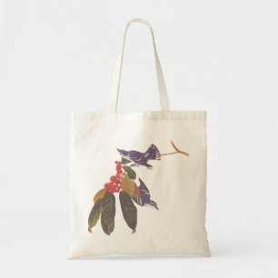 Audubon's Cerulean Warbler Birds with Bear Berries Tygkasse