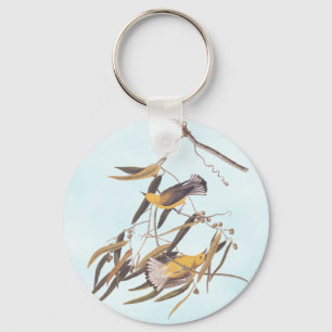 Audubon's Gult Prothonotary Warbler Bird Pair Bu Nyckelring