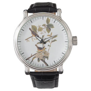 Audubon's Maryland Yellowhalsfåglar med blommor Armbandsur