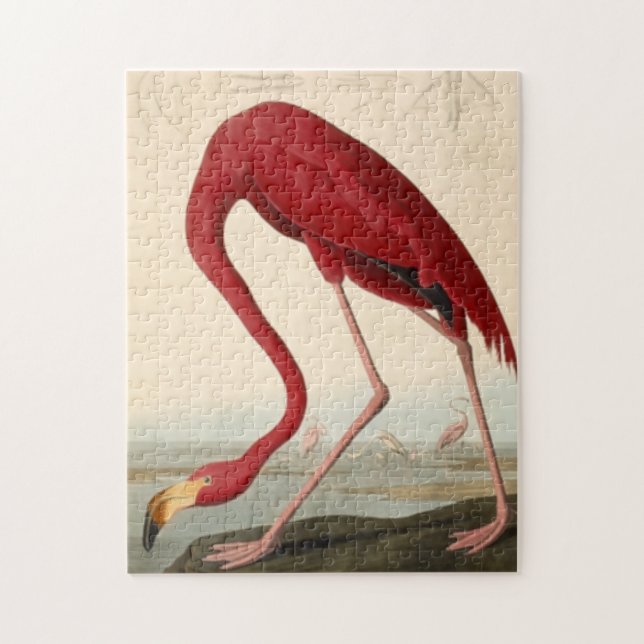 Audubon's Red Flamingo Jigszawa Puzzle Pussel (Vertikal)