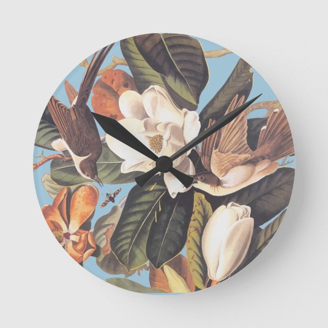 Audubons svart fakturerade gök rund klocka (Framsida)
