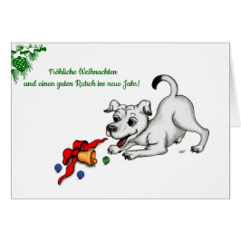auf Deutsch Weihnachten mit Welpe Glocke und Boll Hälsningskort