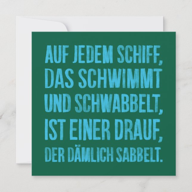 Auf jedem Schiff (Framsida)