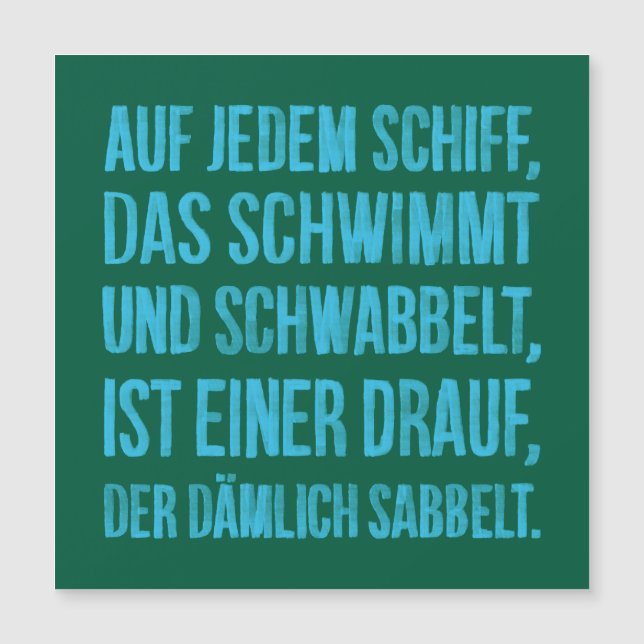 Auf jedem Schiff (Framsida)