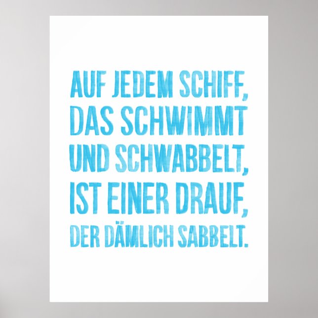 Auf jedem Schiff Poster (Framsidan)