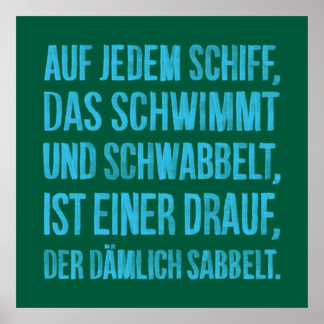 Auf jedem Schiff Poster (Framsidan)