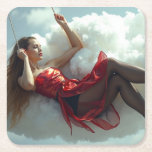 Auf Wolke sieben Underlägg Papper Kvadrat<br><div class="desc">Ein magischer Moment...  ist wie Trinken auf Wolke sieben!</div>